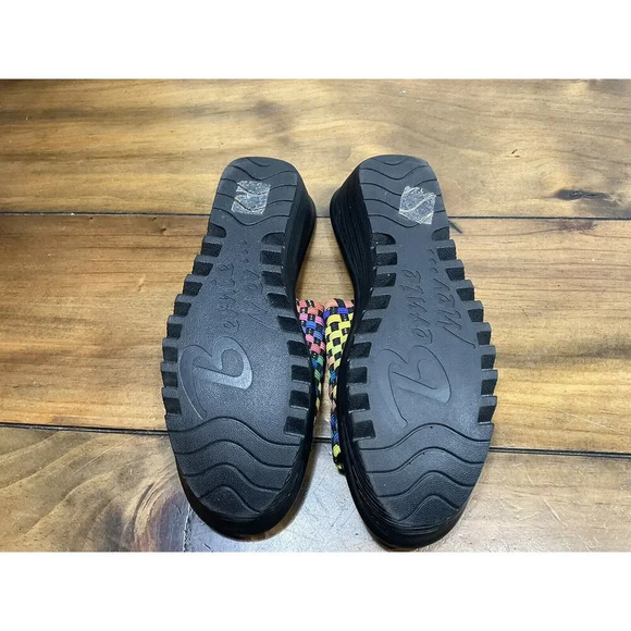 Bernie Mev Multi Rainbow Stretch Woven Capri Slide Sandal Womens Sz 38 US 7.5 - Picture 6 of 6